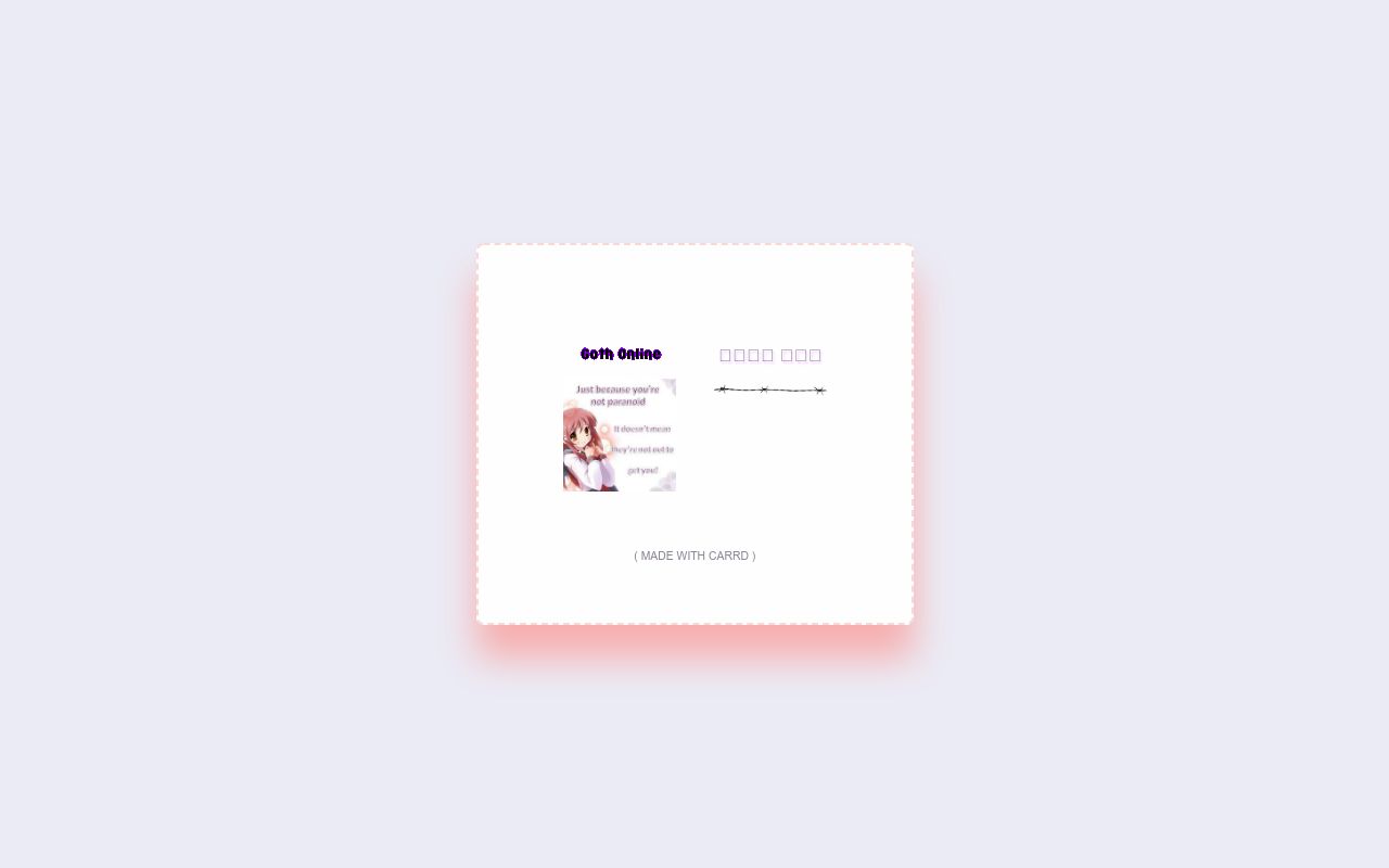 Carrd profile picture for @misery